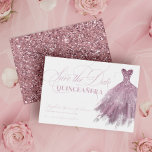 Reserva La Fecha Vestido femenino Purpurina rosa de Rubor Quinceane<br><div class="desc">Quinceanera,  la vestimenta femenina Purpurina rosa de Rubor salva la fecha</div>