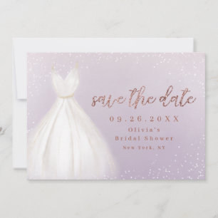 Reserva La Fecha Vestido Purple Rosa Gold Elegant Guardar La Fecha