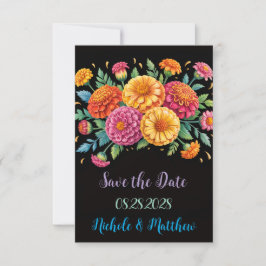 Reserva La Fecha Vibrante Fiesta Boda Bouquet Boda