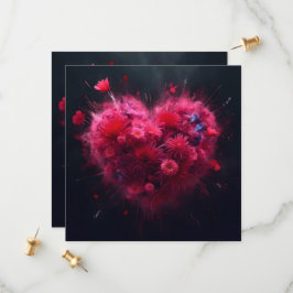 Reserva La Fecha Vibrante ráfaga de corazón rosado