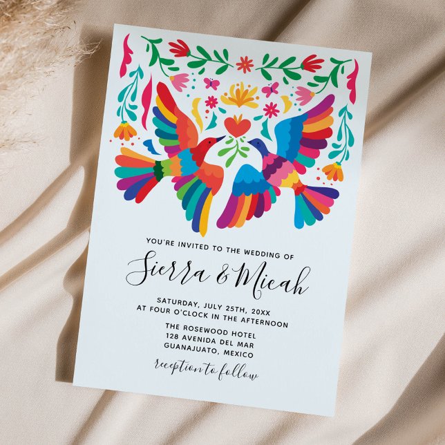 Reserva La Fecha Vibrantes aves de inspiración mexicana e invitacio (Subido por el creador)