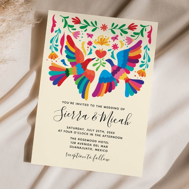 Reserva La Fecha Vibrantes aves de inspiración mexicana e invitacio (Subido por el creador)