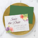 Reserva La Fecha Vibrantes florines mármol Salven la fecha<br><div class="desc">Esta elegante tarjeta floral salva la fecha con vibrantes flores con las palabras "guardar la fecha" en escritura a la moda todo contra un fondo de mármol pálido en el frente y un color verde en la parte posterior. Personalice esta tarjeta reemplazando el texto del marcador de posición en la...</div>