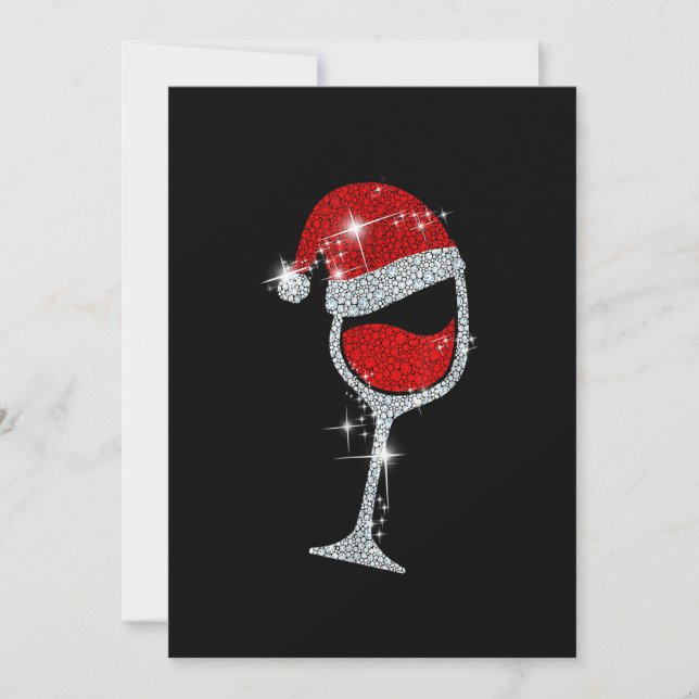 Reserva La Fecha Vidrio Santa Hat Navidades Divertido Vino L (Anverso)