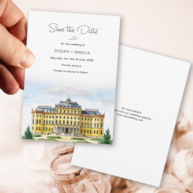 Reserva La Fecha Viena Austria Boda de Destino Salven la Fecha (Vienna Austria Destination Wedding Save the Date)