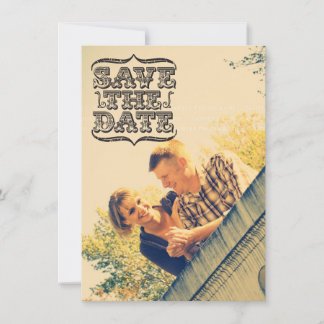 Reserva La Fecha Vintage Black Typography Photo Save the Date