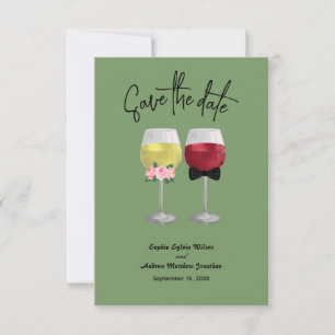 Reserva La Fecha Vintage Boho Couple Wine Wedding Salven Las Fechas
