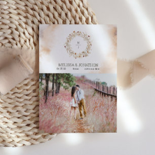 Reserva La Fecha Vintage Botánico Pequeño Floral De Moda Guardar La