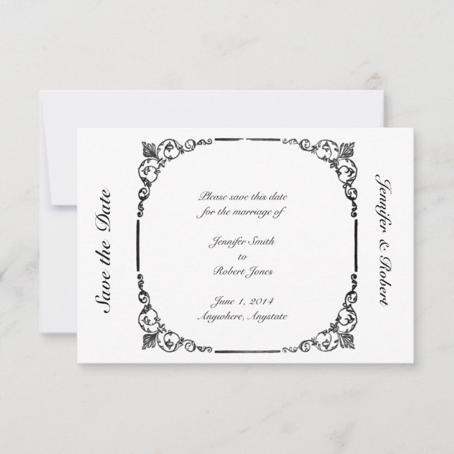 Reserva La Fecha Vintage Chandelier Save the Date (Anverso)