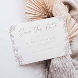 Reserva La Fecha Vintage Chinoiserie Rubor Wreath Boda