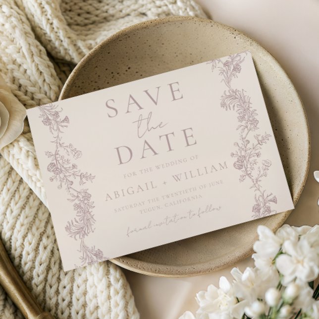 Reserva La Fecha Vintage Elegance: Classic Neutral Wedding (Subido por el creador)