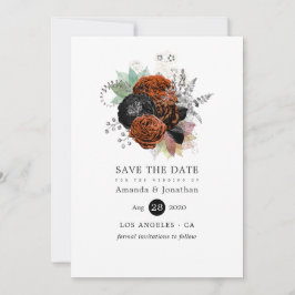 Reserva La Fecha Vintage Fall Floral Bouquet Wedding Save the Date