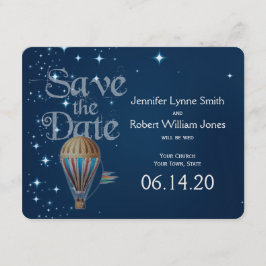 Reserva La Fecha Vintage Hot Air Balloon Wedding Save the Date