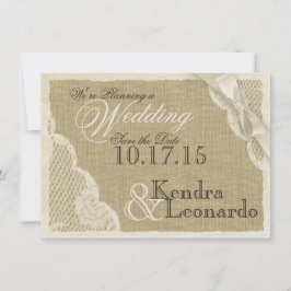 Reserva La Fecha Vintage Lace Save the Date