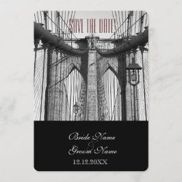 Reserva La Fecha Vintage New York Brooklyn Bridge