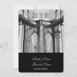 Reserva La Fecha Vintage New York Brooklyn Bridge