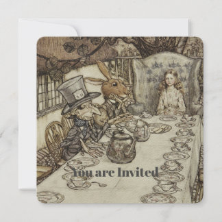 Reserva La Fecha Vintage Rackham Mad Tea Fiesta Alice en el país de