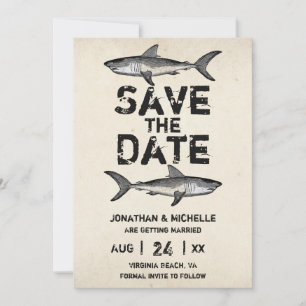 Reserva La Fecha Vintage Shark Beach Wedding