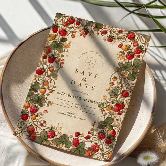 Reserva La Fecha Vintage Strawberry Garden Wedding (Subido por el creador)