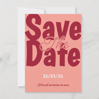 Reserva La Fecha Vintage Sunset Retro Save The Date Card