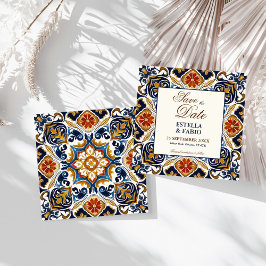 Reserva La Fecha Vintage Talavera Azulejo boda