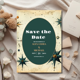Reserva La Fecha Vintage Watercolor Boda celeste
