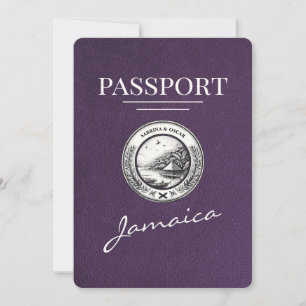 Reserva La Fecha Violet Purple Jamaica Passport Salva la fecha