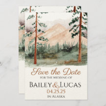 Vista de montaña Guardar la fecha