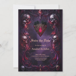 Reserva La Fecha Vows Beyond the Veil – Gothic Wedding Art 