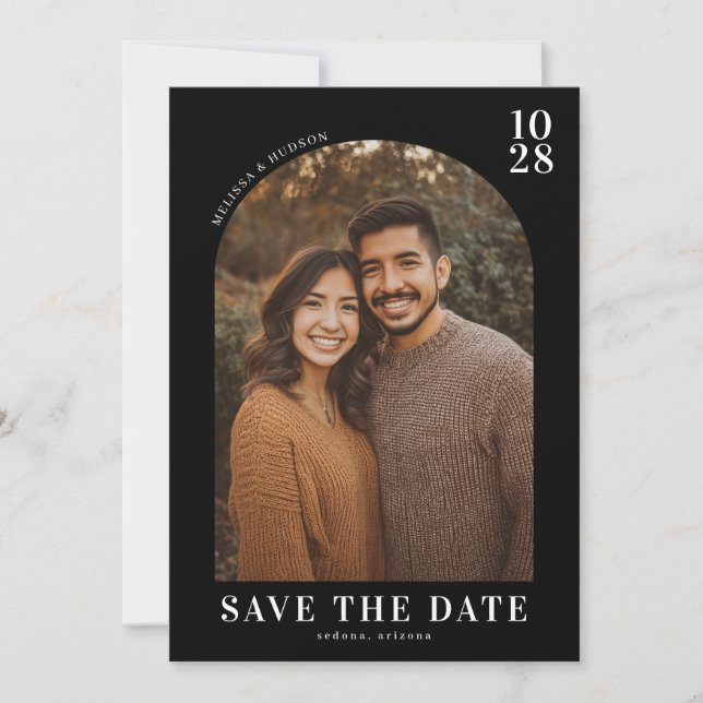 Reserva La Fecha Warm Earthy Modern Photo (Anverso)