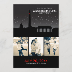 Reserva La Fecha Washington D.C. Boda Guardar la fecha