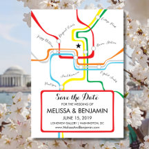 Washington DC Salven el mapa del metro de la fecha