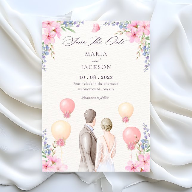 Reserva La Fecha Watercolor Aesthetic wedding  (Subido por el creador)