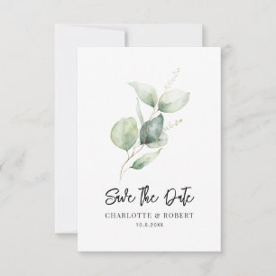 Reserva La Fecha Watercolor Eucalyptus Wedding Save the Date
