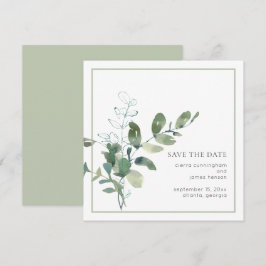 Reserva La Fecha Watercolor Eucalyptus Wedding Save The Date