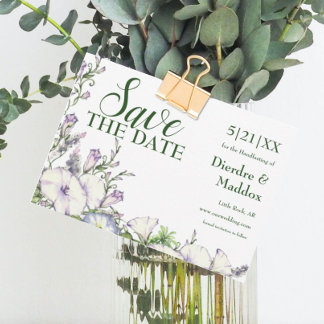 Reserva La Fecha Watercolor Floral Moral Glory Handfasting
