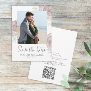 Reserva La Fecha Watercolor Floral Wedding Save the Date Photo