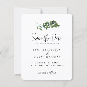 Reserva La Fecha Watercolor Olive Orchard Save the Date