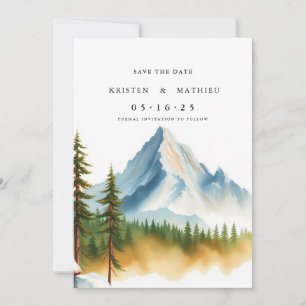 Reserva La Fecha Watercolor Online Mountain