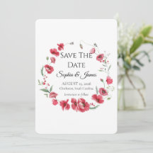 Watercolor Poppy & Lavender Floral Wedding