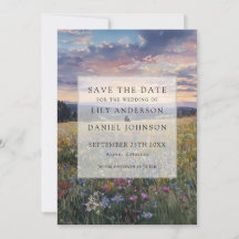 Watercolor Wildflowers Floral Meadow Wedding