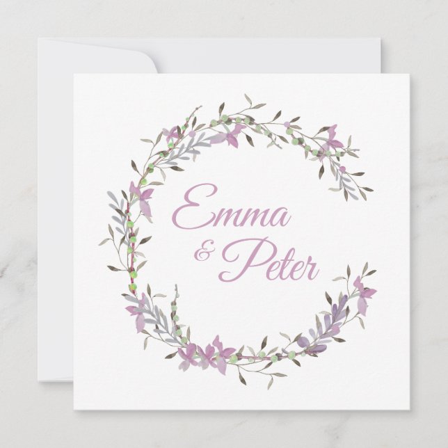 Reserva La Fecha Wedding Floral Garland in Lilac Shades (Anverso)