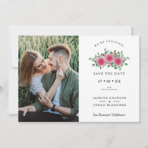 Reserva La Fecha Wedding Floral Garland Photo Romantic Pink Shades