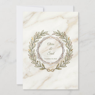Reserva La Fecha Wedding Marble and Laurel / Boda Mármol y Laurel