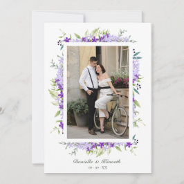 Reserva La Fecha Wedding Purple Shades Flowers & Branches Photo