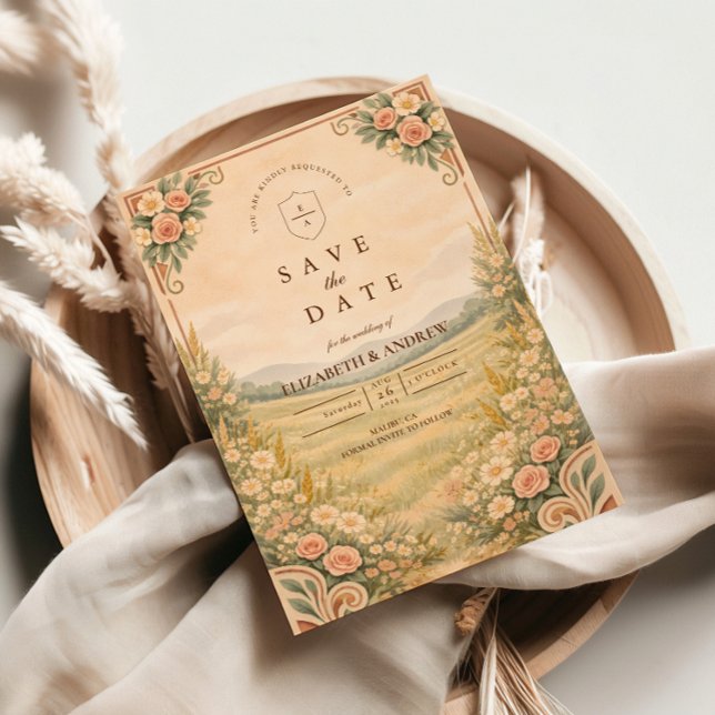 Reserva La Fecha Western Desert Floral Arch Wedding (Subido por el creador)