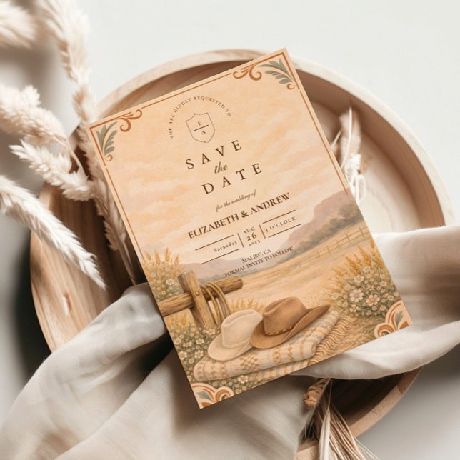 Reserva La Fecha Western Desert Ranch Wedding (Subido por el creador)