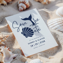 Whale Waves Seashell Beach Typography