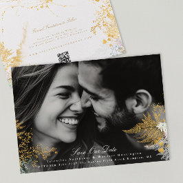 Reserva La Fecha whimsey gold florines photo boda sitio web código 