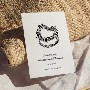 Reserva La Fecha Whimsical Cake Wedding Save the Date